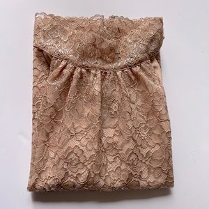 J Crew Tops. Lace Halter Top with Tie Back Bow in Metallic Lace. Size XXS